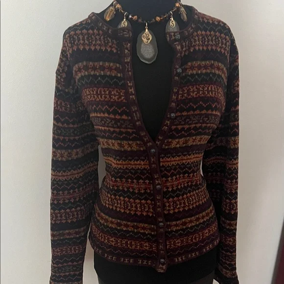 Dress Barn Multicolor Patterned Cardigan - Picture 2 of 5